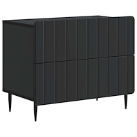 vidaXL Nattduksbord med låda Svart 62 x 34,5 x 49,5 cm Konstruerat trä