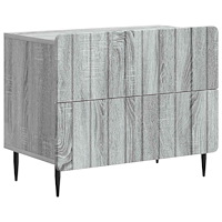 vidaXL Nattduksbord Grå sonoma-ek 62 x 34,5 x 49,5 cm Konstruerat trä
