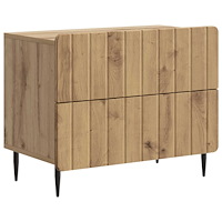 vidaXL Nattduksbord Artisan-ek 62 x 34,5 x 49,5 cm Konstruerat trä
