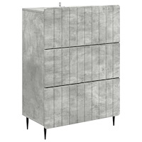 vidaXL Lådans skåp Betonggrå 66 x 34,5 x 92 cm Konstruerat trä