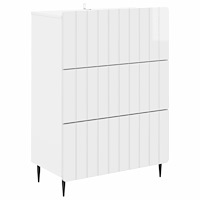 vidaXL Lådans skåp Vit högglans 66 x 34,5 x 92 cm Konstruerat trä