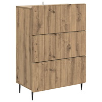 vidaXL Lådans skåp Artisan-ek 66 x 34,5 x 92 cm Konstruerat trä