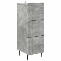 vidaXL Lådans skåp Betonggrå 33 x 34,5 x 92 cm Konstruerat trä