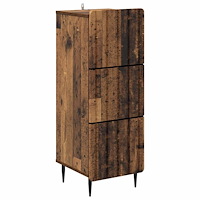 vidaXL Lådans skåp Gammalt trä 33 x 34,5 x 92 cm Konstruerat trä