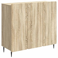 vidaXL Sideboard Sonoma-ek 89 x 34,5 x 82 cm Konstruerat trä