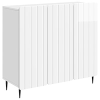 vidaXL Sideboard Vit högglans 89 x 34,5 x 82 cm Konstruerat trä