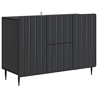 vidaXL Sideboard med låda Svart 89 x 34,5 x 62 cm Konstruerat trä