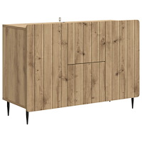 vidaXL Sideboard med låda Artisan-ek 89 x 34,5 x 62 cm Konstruerat trä