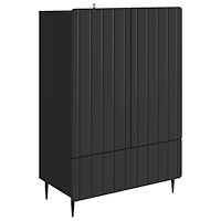 vidaXL Sideboard med låda Svart 66 x 34,5 x 97 cm Konstruerat trä