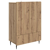 vidaXL Sideboard med låda Artisan-ek 66 x 34,5 x 97 cm Konstruerat trä