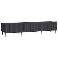 vidaXL TV-skåp med låda Svart 147 x 34,5 x 32 cm Konstruerat trä