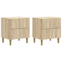 vidaXL Nattduksbord 2 pcs Sonoma-ek 43 x 34,5 x 48 cm Konstruerat trä