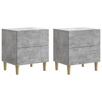 vidaXL Nattduksbord 2 pcs Betonggrå 43 x 34,5 x 48 cm Konstruerat trä