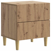 vidaXL Nattduksbord Artisan-ek 43 x 34,5 x 48 cm Konstruerat trä