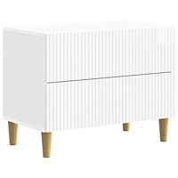 vidaXL Nattduksbord Vit högglans 62 x 34,5 x 48 cm Konstruerat trä