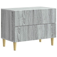 vidaXL Nattduksbord Grå sonoma-ek 62 x 34,5 x 48 cm Konstruerat trä