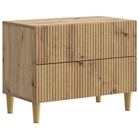 vidaXL Nattduksbord Artisan-ek 62 x 34,5 x 48 cm Konstruerat trä