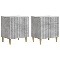 vidaXL Nattduksbord 2 pcs Betonggrå 43 x 34,5 x 50 cm Konstruerat trä