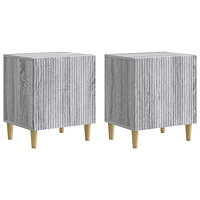 vidaXL Nattduksbord 2 pcs Grå sonoma-ek 43 x 34,5 x 50 cm