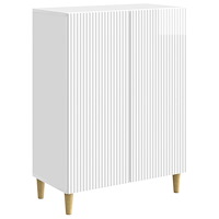 vidaXL Sideboard Vit högglans 66 x 34,5 x 90 cm Konstruerat trä