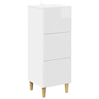 vidaXL Lådans skåp Vit högglans 33 x 34,5 x 90 cm Konstruerat trä