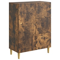 vidaXL Sideboard med låda Rökt ek 66 x 34,5 x 90 cm Konstruerat trä