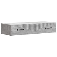 vidaXL Väggmonterad sidobord Betonggrå 87,5 x 34,5 x 17 cm