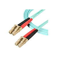 StarTech.com StarTech.com Aqua OM4 Duplex Multimode Fiber - 16 ft / 5m - 100 Gb - 50/125 - OM4 Fiber - LC to LC Fiber Patch Cable (45...