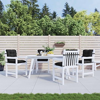 vidaXL Lågryggs Stolsdynor Set 4 pcs Melange Svart 100 x 50 x 7 cm