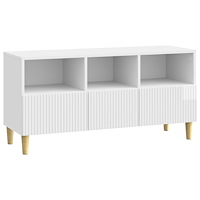 vidaXL TV-skåp Vit högglans 102 x 34,5 x 50 cm Konstruerat trä