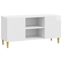 vidaXL TV-skåp Vit högglans 102 x 34,5 x 50 cm Konstruerat trä