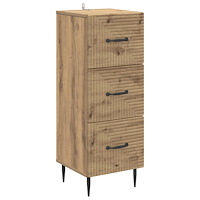 vidaXL Lådans skåp Artisan-ek 33 x 34,5 x 89,5 cm Konstruerat trä