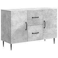vidaXL Sideboard med låda Betonggrå 89 x 34,5 x 60 cm Konstruerat trä