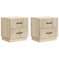 vidaXL Nattduksbord med låda 2 pcs Sonoma-ek 43 x 34,5 x 44,5 cm