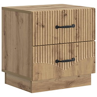 vidaXL Nattduksbord Artisan-ek 43 x 34,5 x 44,5 cm Konstruerat trä