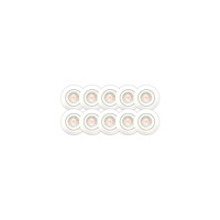 Scan Products  D.T. Luna quick install 2.0 10-pack downlight ISO GU10 matt vit 3...