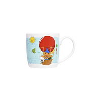 Nordic Souvenir Mugg Tre vänner i luftballong, turkos, 27 cl