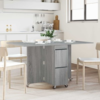 vidaXL Matbord 2 pcs 140 x 80 x 77 cm Konstruerat trä Grå Sonoma