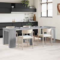 vidaXL Matbord 240 x 85 x 75 cm Konstruerat trä Grå Sonoma Rektangulär