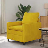 vidaXL Soffa Gul 76 x 81 x 87,5 cm Sammet