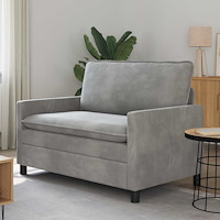 vidaXL Soffa Ljusgrå 126 x 81 x 87,5 cm Sammet