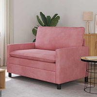 vidaXL Soffa Rosa 126 x 81 x 87,5 cm Sammet