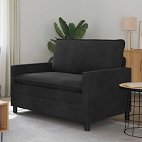 vidaXL Soffa Svart 126 x 81 x 87,5 cm Sammet