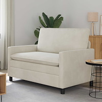 vidaXL Soffa Gräddvit 126 x 81 x 87,5 cm Sammet