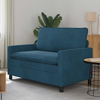 vidaXL Soffa Blå 126 x 81 x 87,5 cm Sammet