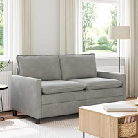 vidaXL Soffa Ljusgrå 156 x 81 x 87,5 cm Sammet