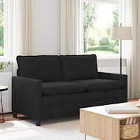 vidaXL Soffa Svart 156 x 81 x 87,5 cm Sammet
