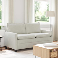 vidaXL Soffa Gräddvit 156 x 81 x 87,5 cm Sammet