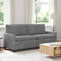 vidaXL Soffa Mörkgrå 196 x 81 x 87,5 cm Sammet
