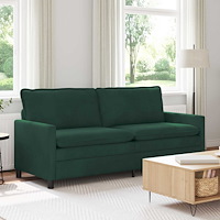 vidaXL Soffa Mörkgrön 196 x 81 x 87,5 cm Sammet